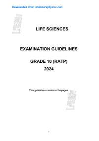Life sciences grade 10 guidelines