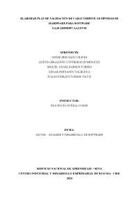 GA10-220501097-AA2-EV01 Elaborar plan de validación de características mínimas de hardware