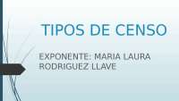 Tipos de censo: Censo de hecho y censo de derecho
