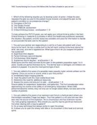 TNCC Trauma Nursing Core Course 15th Edition ENA Test Bank Graded A+ pass correct .pdf