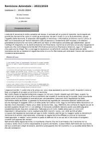 Revisione Aziendale sbobbine + slide completo