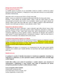 DIalogo interculturale (appunti lezione) Unical 2023/2024 - Scienze PEdagogiche