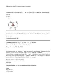 GABARITO ATIVIDADES MATEMÁTICA EMPRESARIAL