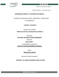 Modelos económicos contemporáneos de México - Prof. Alanis