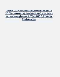 Beginning Greek Exam 3: 100% Scored Questions and Answers