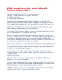 SCCJA cumulative academy study Guide with Complete Solutions 2024