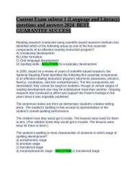 Literacy Skills in Elementary Education