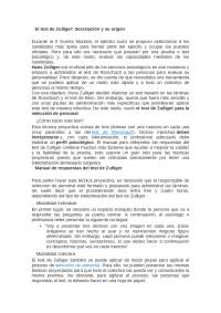 el documenta presenta un resumen de características de test de zulliger