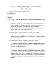 Prova de Instalações Elétricas