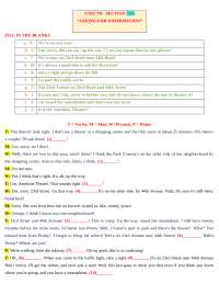 one of exercises of english