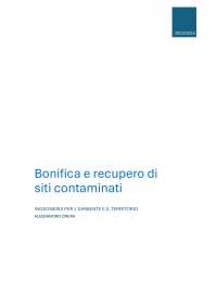Bonifica e Recupero di Siti Contaminati