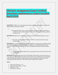 Financial Analysis and Calculations