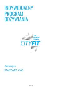 Harmonogram tygodniowy diety