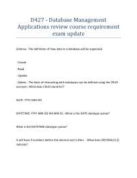 Database Management and Querying