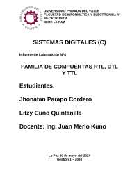 Familias de compuertas lógicas RTL, DTL y TTL