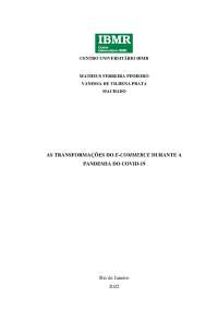 O Impacto da Pandemia de Covid-19 no Crescimento do E-commerce no Brasil - Prof. Sergio