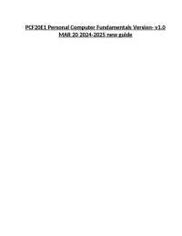 PCF20E1 Personal Computer Fundamentals Version- v1.0 MAR 20 2024-2025 new guide
