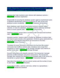 D426 Objective Assessment (150 Questions with 100% CORRECT ANSWER GUARANTEE SUCCESS).