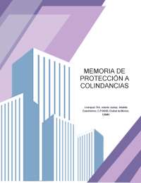 MEMORIA DE PROTECCIPON A COLINDANCIAS