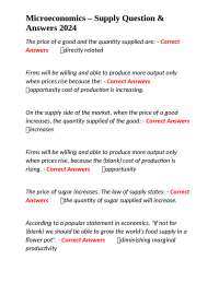 Understanding Microeconomics Supply Concepts
