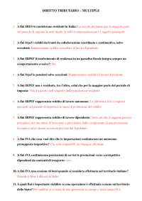 Test scritto diritto tributario aggiornato (banca dati)