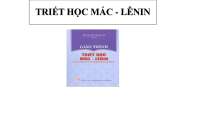 bài giảng chương 1, triết học Mác - Lê-nin