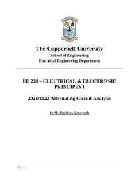 AC Circuit Analysis - Prof. Zambia