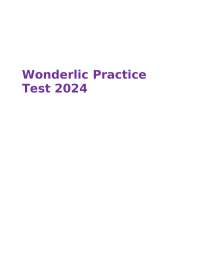 Wonderlic Practice Test 2024