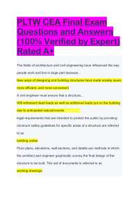 PLTW CEA Final Exam Questions And Answers With Verified Solutions