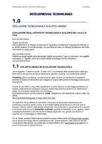 Esame di Tecnologie digitali e sviluppo psicologico