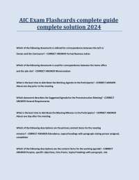 AIC Exam Flashcards complete guide complete solution 2024-2025 Graded A+