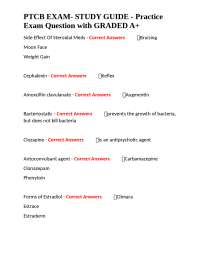 PTCB Exam Study Guide: Practice Exam Questions with Graded Answers