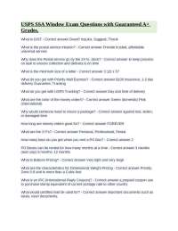 USPS Exam Questions and Answers