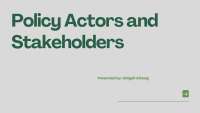 Policy Actors and Stakeholders: Engaging Partners for Effective Policy Implementation