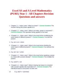 Math Revision: Index Laws, Surds, Quadratic Equations, Completing Square, Functions, Simul