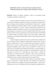 Dinâmica da Inovação: Analisando o Papel das Universidades, Parques Tecnológicos e Incubad