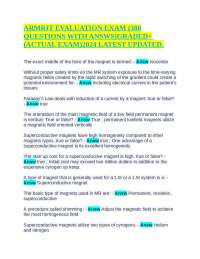 ARMRIT EVALUATION EXAM (380 QUESTIONS WITH ANSWS)GRADED+ (ACTUAL EXAM)2024 LATEST UPDATED.