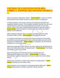 C202 PRACTICE QUESTIONS WITH 100% CORRECT  ANSWERS 2024 UPDATED GRADED A + .
