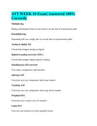 ATT WEEK 10 Exam| Answered 100% Correctly