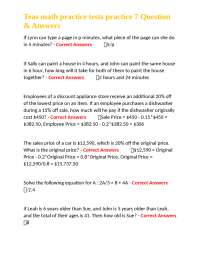 Teas math practice tests practice 7 Question & Answers