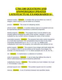 Mathematical Concepts and Properties