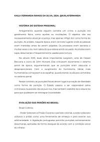 Historia do Sistema Prisional