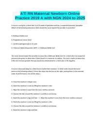 ATI RN Maternal Newborn Online Practice 2019 A with NGN 2024 to 2025