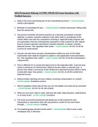 2024 Permanent Makeup VA PMU DPOR All Exam Questions with Verified Answers.