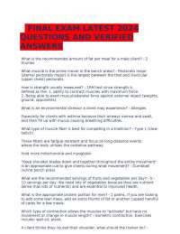 FINAL EXAM LATEST 2024 QUESTIONS AND VERIFIED ANSWERS