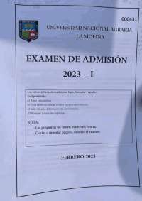Examen admision unalm