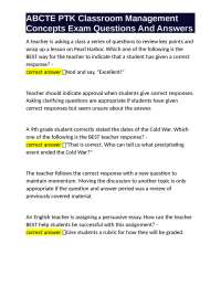 Classroom Management Techniques and Strategies