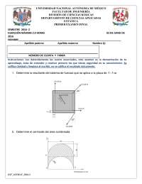 Examen final de Estática en la UNAM