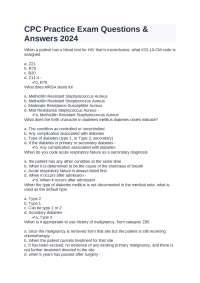 CPC Practice Exam Questions & Answers 2024