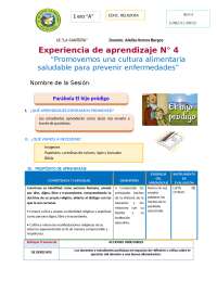 sesion de religión la parábola del hijo prodigo para quinto grado de primaria